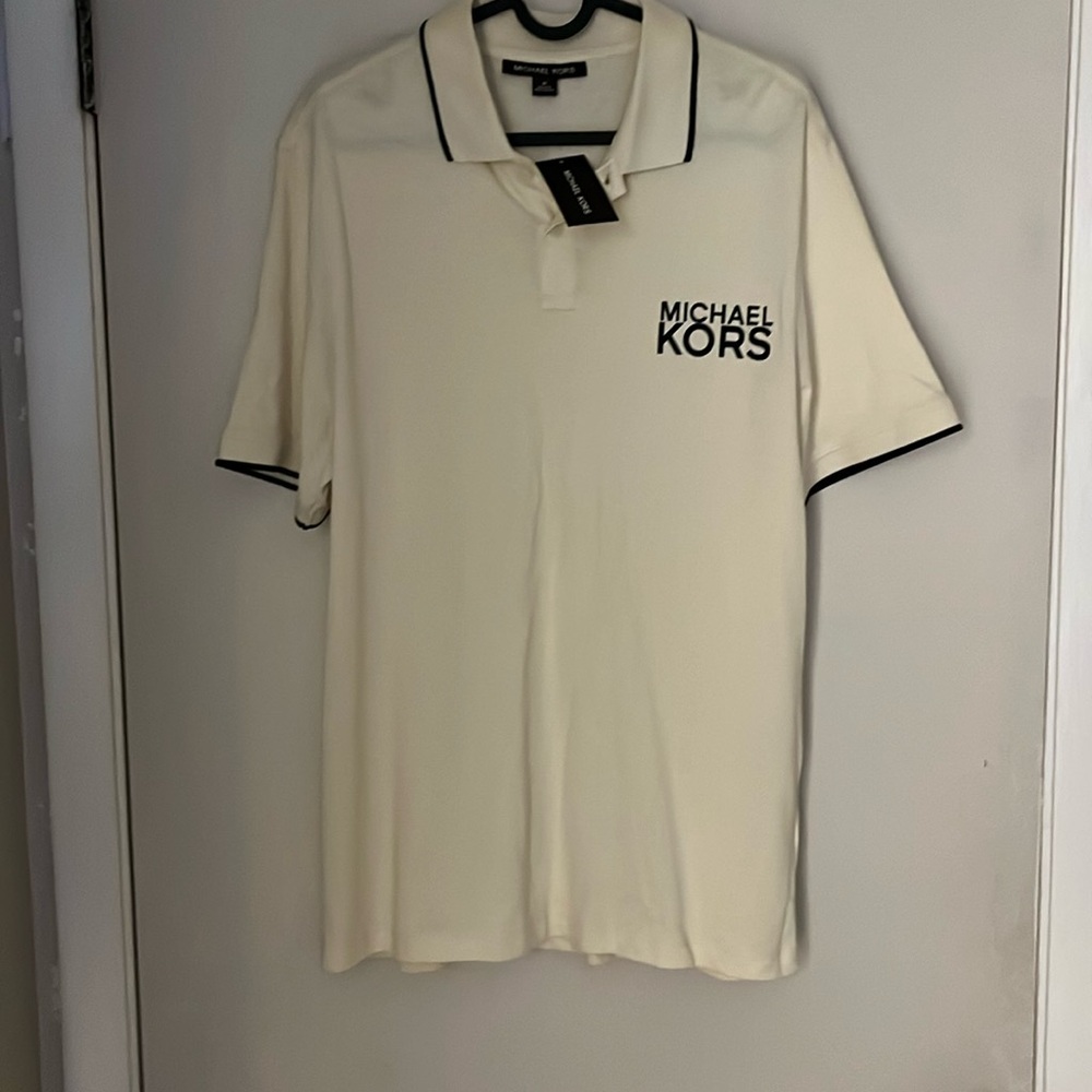 Michael Kors White Polo Shirt Classic Elegance